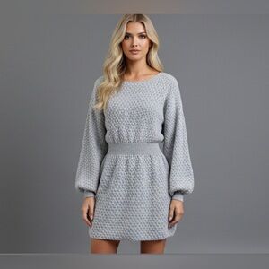 Corset Waist Sweater Dress.